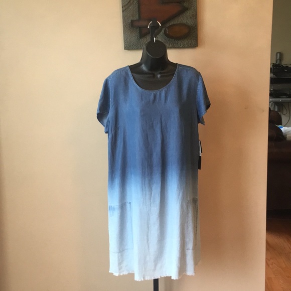 NEW CELEBRITY PINK JEAN DRESS - Picture 1 of 8